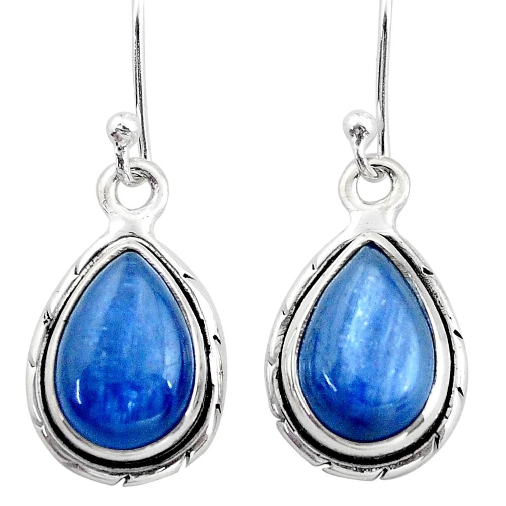 925 sterling silver 9.45cts natural blue kyanite earrings jewelry t42994