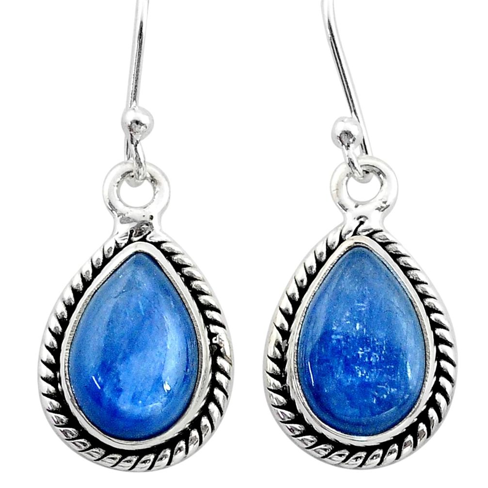 925 sterling silver 9.49cts natural blue kyanite earrings jewelry t42996