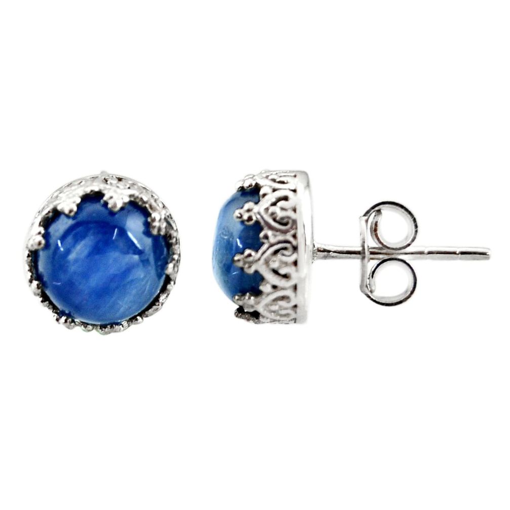 925 sterling silver 6.19cts natural blue kyanite stud earrings jewelry r37628