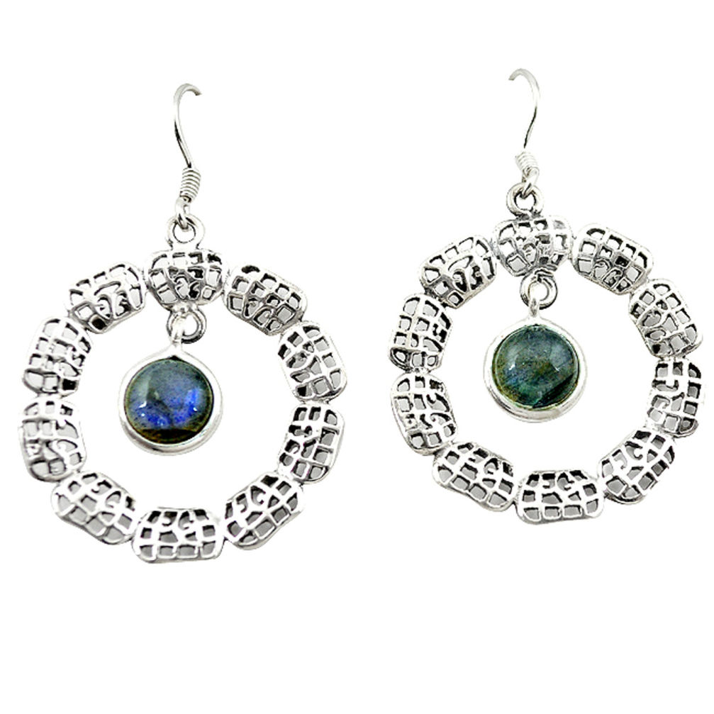 925 sterling silver natural blue labradorite dangle earrings jewelry c26107