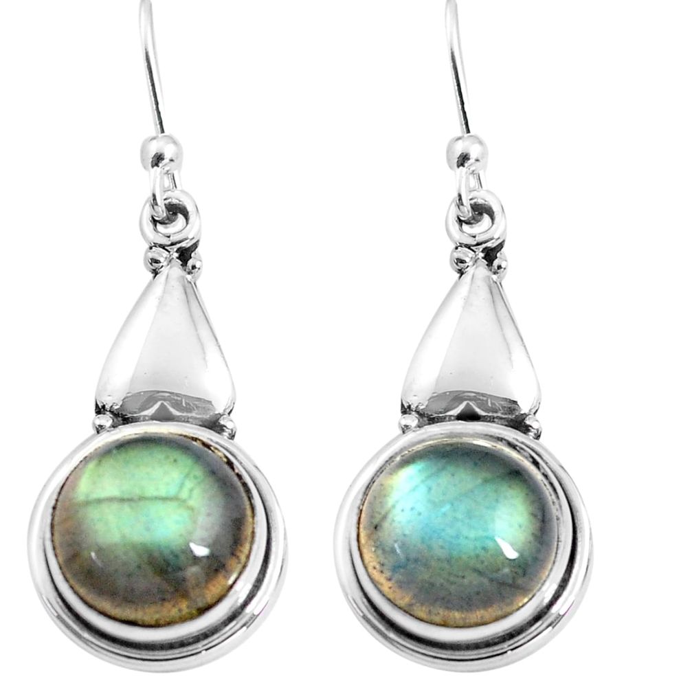 925 sterling silver 10.78cts natural blue labradorite dangle earrings p85633