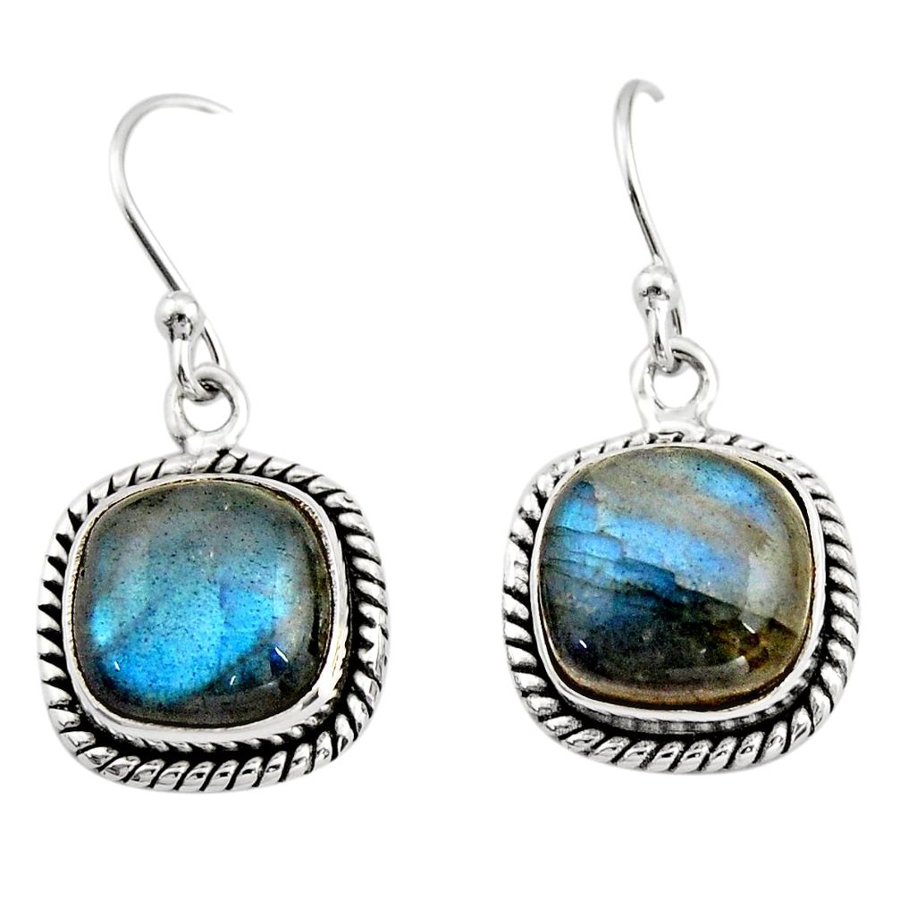925 sterling silver 8.33cts natural blue labradorite dangle earrings r21611