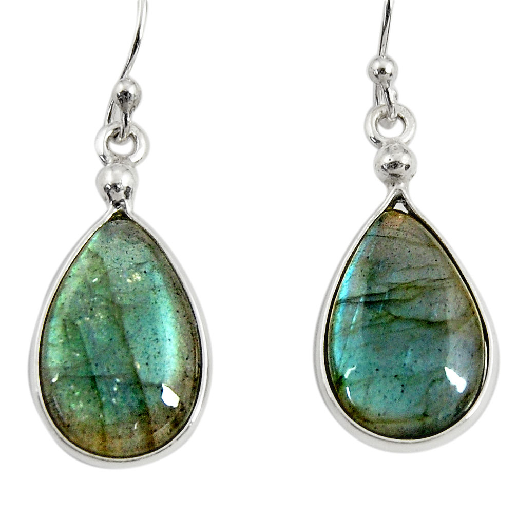 925 sterling silver 11.93cts natural blue labradorite dangle earrings r29190