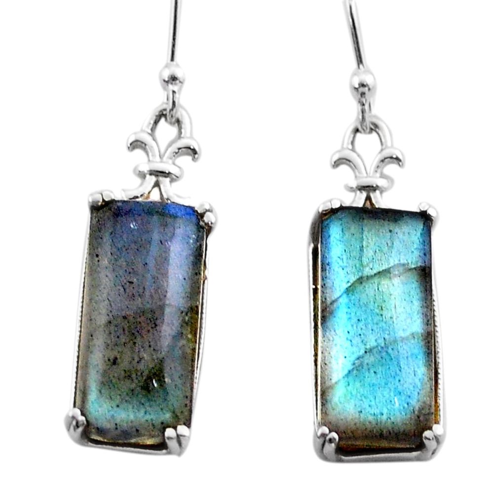 925 sterling silver 11.65cts natural blue labradorite dangle earrings t44608