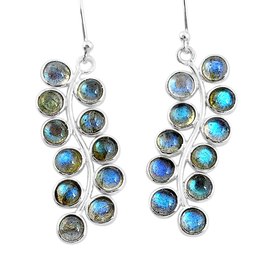 925 sterling silver 10.15cts natural blue labradorite dangle earrings t4640