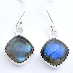 925 sterling silver 8.93cts natural blue labradorite dangle earrings u56159