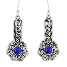 925 sterling silver 2.11cts natural blue lapis lazuli earrings jewelry y24773