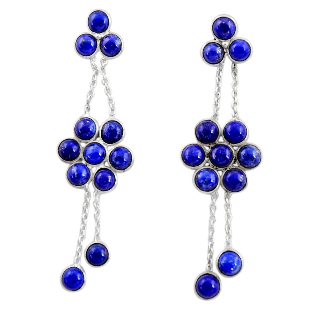 925 sterling silver 15.65cts natural blue sapphire chandelier earrings d39880