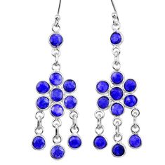 925 sterling silver 13.23cts natural blue sapphire chandelier earrings u8233