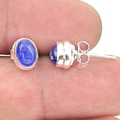 925 sterling silver 2.84cts natural blue tanzanite stud earrings jewelry u37745