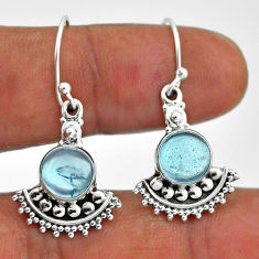 925 sterling silver 7.41cts natural blue topaz earrings jewelry jewelry n34434