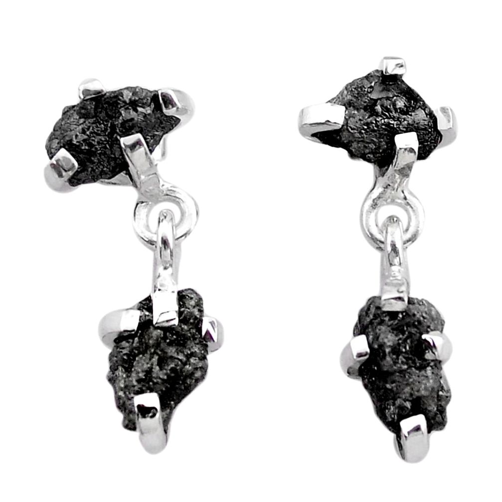 925 sterling silver 8.50cts natural diamond rough dangle earrings jewelry t25717