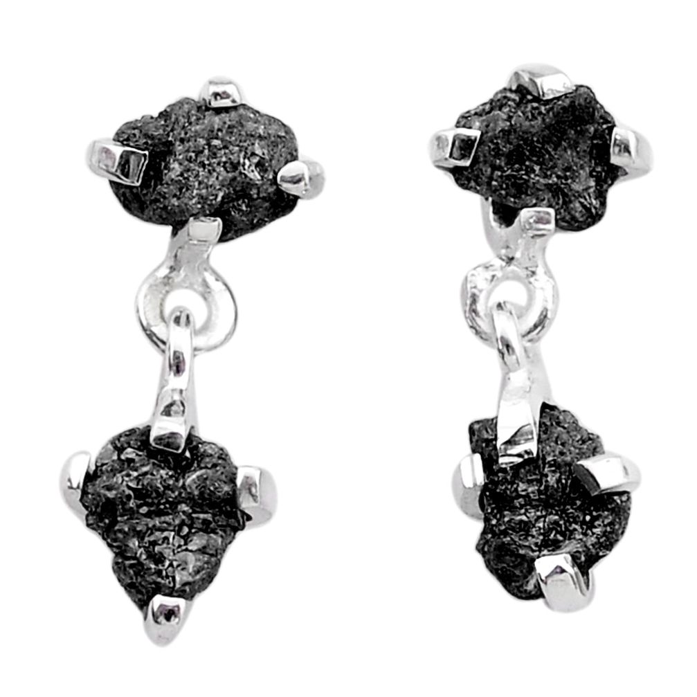 925 sterling silver 7.31cts natural diamond rough dangle earrings jewelry t25719