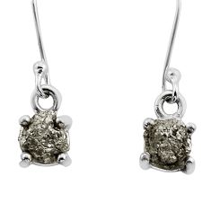 925 sterling silver 3.87cts natural diamond rough dangle earrings jewelry y60989