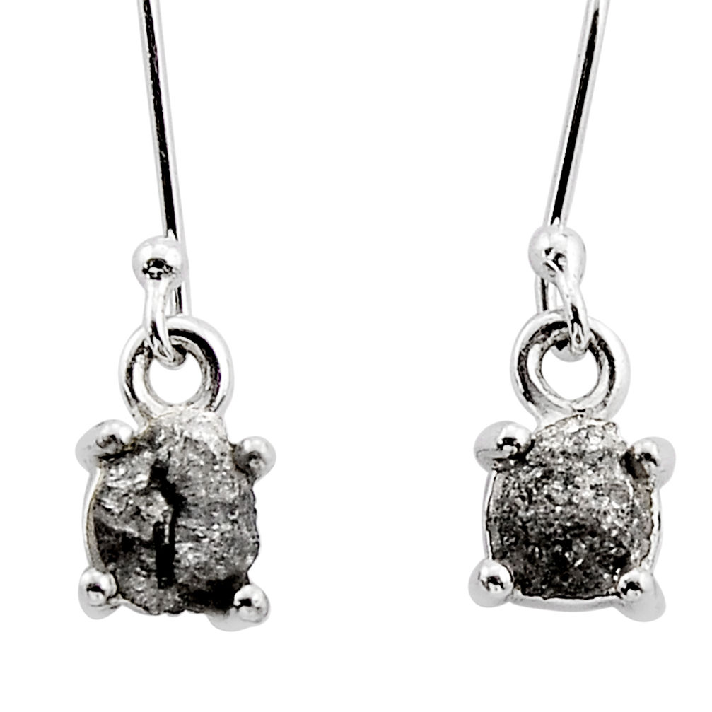 925 sterling silver 4.00cts natural diamond rough dangle earrings jewelry y60993