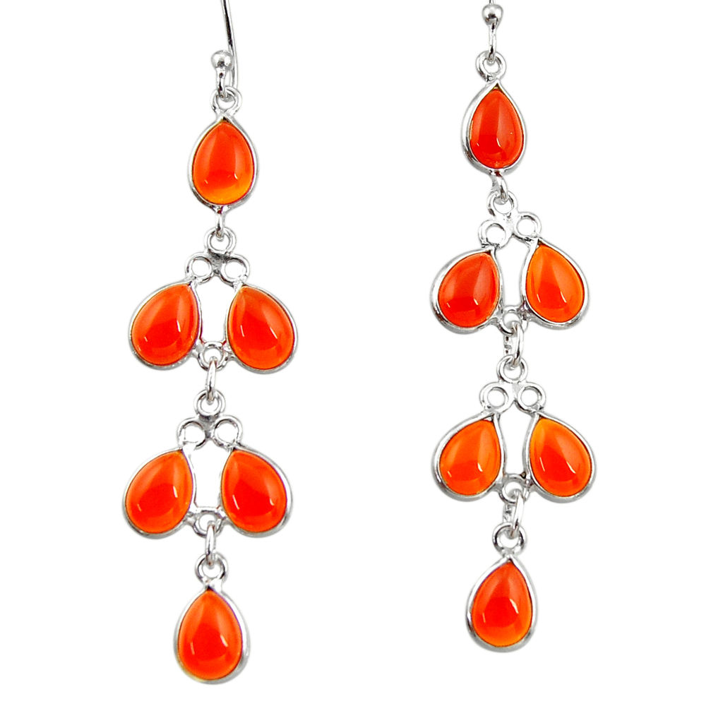 925 sterling silver 11.77cts natural honey onyx dangle earrings jewelry r33139