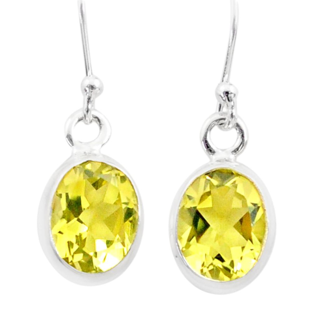 925 sterling silver 7.17cts natural lemon topaz dangle earrings jewelry t76784