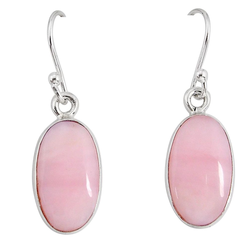 925 sterling silver 8.00cts natural pink opal dangle earrings jewelry y79986