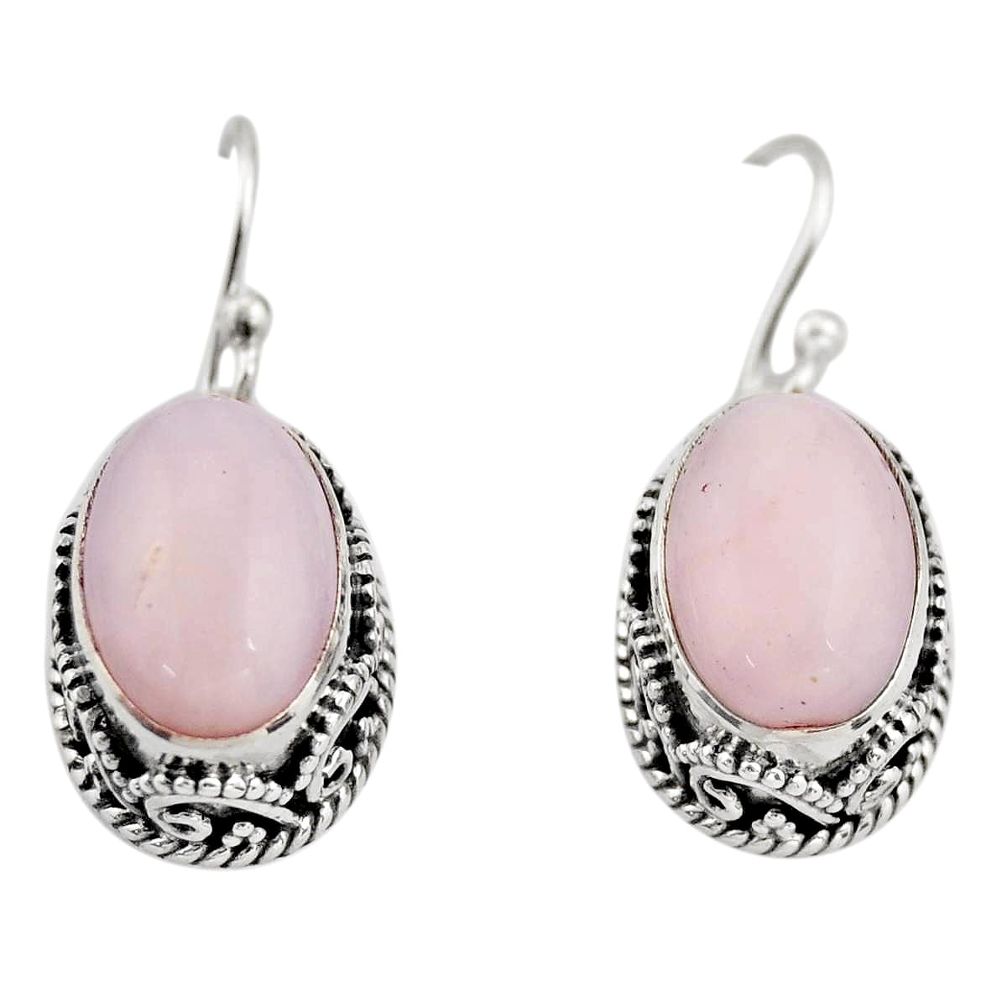 925 sterling silver 8.03cts natural pink opal earrings jewelry r21935