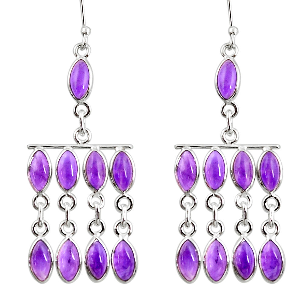 ver 19.77cts natural purple amethyst chandelier earrings d39858