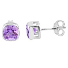 925 sterling silver 2.30cts natural purple amethyst stud earrings jewelry u21038