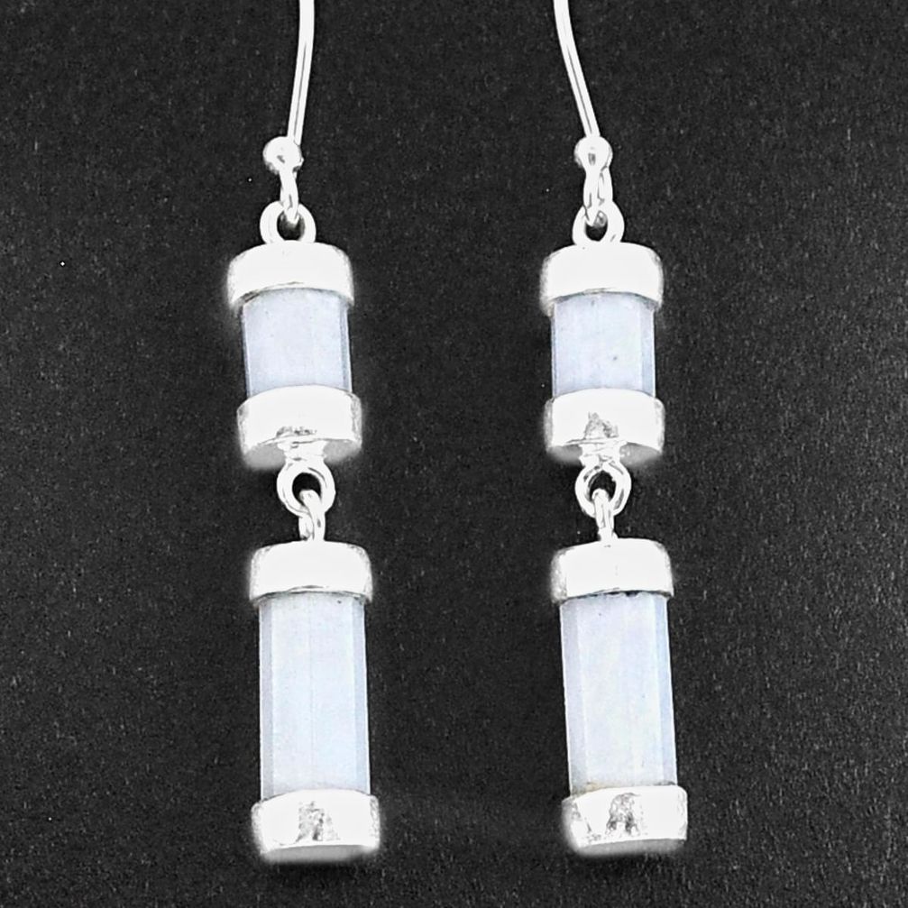 925 sterling silver 16.32cts natural rainbow moonstone dangle earrings t36053