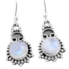 925 sterling silver 2.38cts natural rainbow moonstone dangle earrings t76416