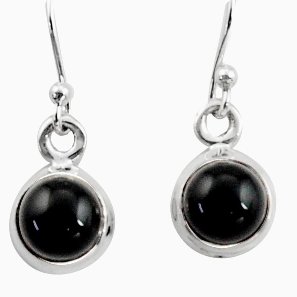 925 sterling silver 4.26cts natural rainbow obsidian eye dangle earrings r41104