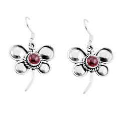 925 sterling silver 1.79cts natural red garnet butterfly earrings jewelry y50938