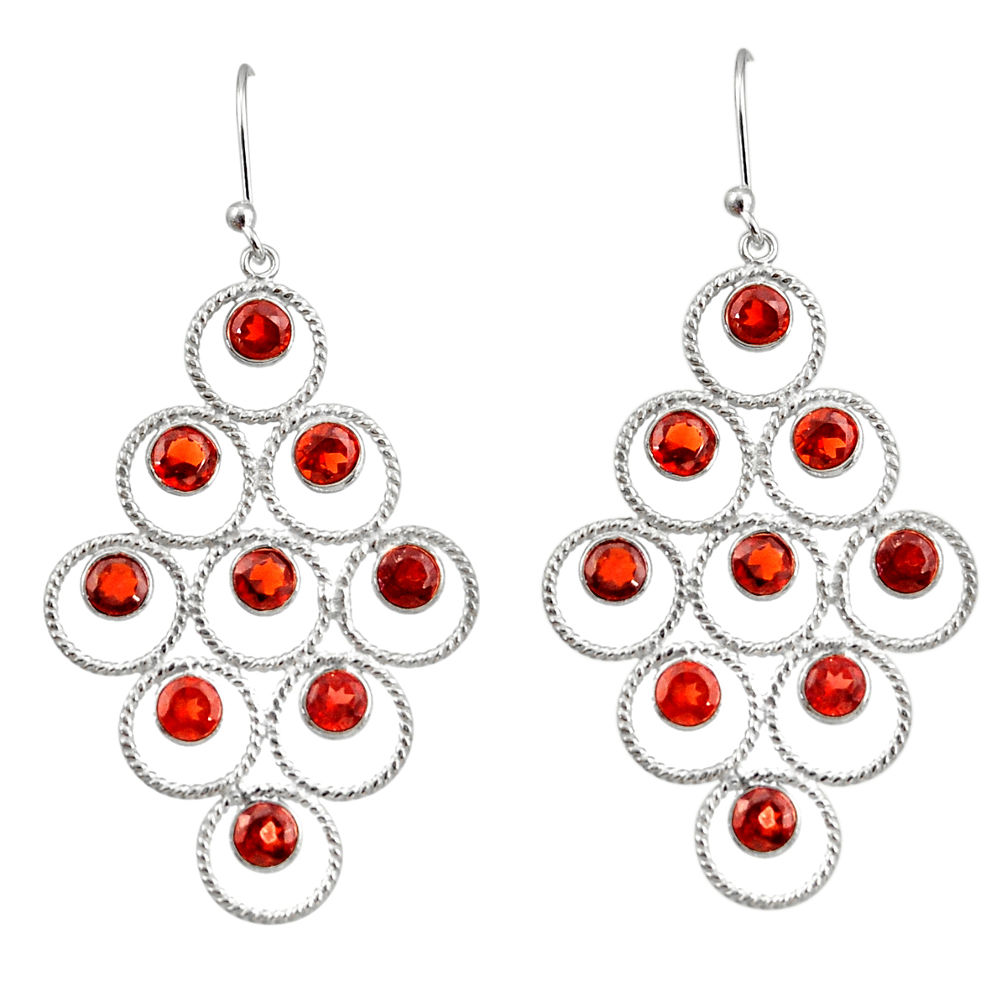 925 sterling silver 10.60cts natural red garnet dangle earrings jewelry r33224