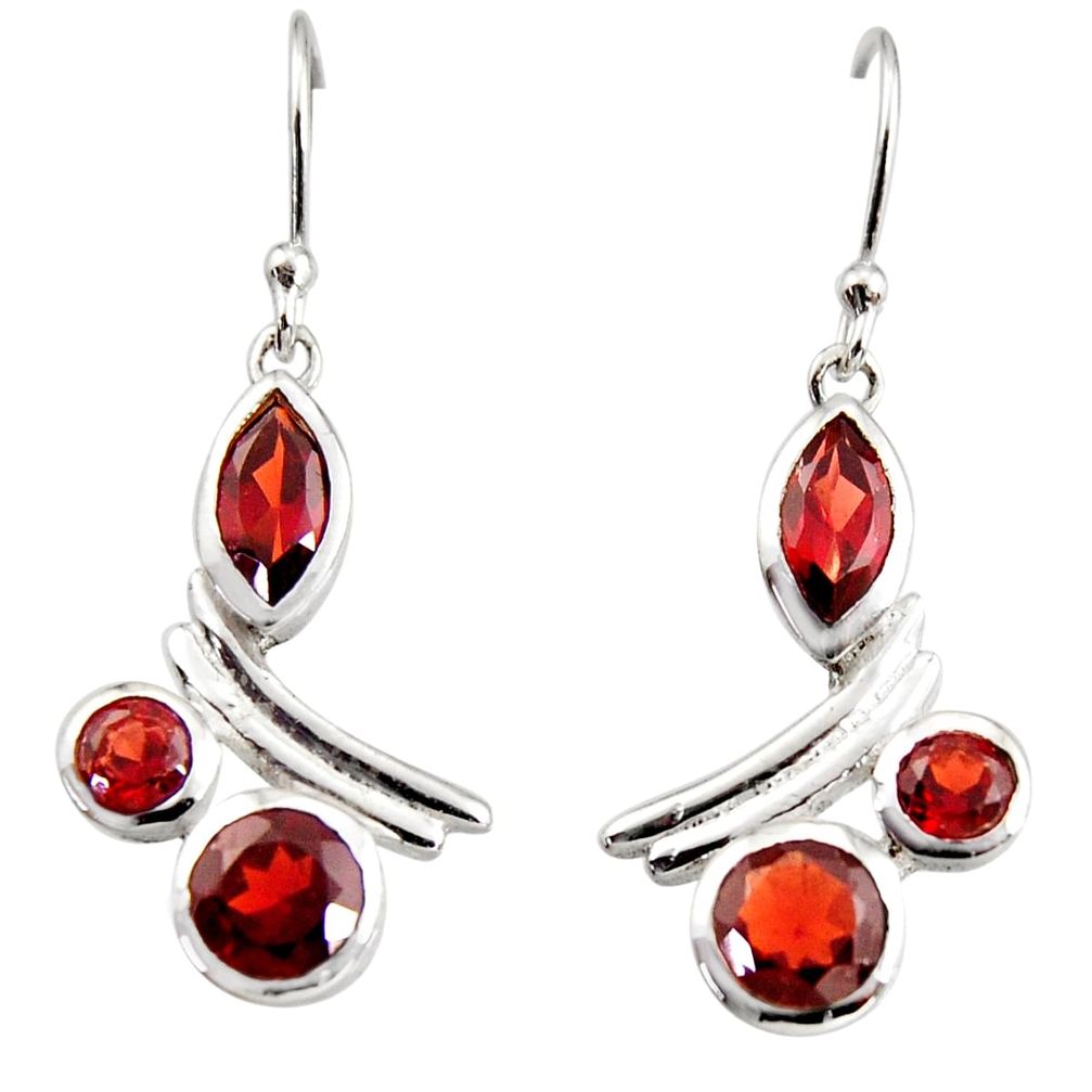 925 sterling silver 9.42cts natural red garnet dangle earrings jewelry r36777