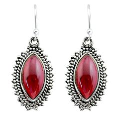 925 sterling silver 12.50cts natural red garnet dangle earrings jewelry t29924