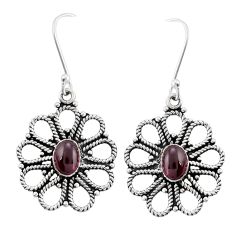 925 sterling silver 4.18cts natural red garnet dangle earrings jewelry y25011