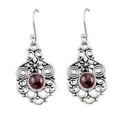 925 sterling silver 2.24cts natural red garnet dangle earrings jewelry y44507