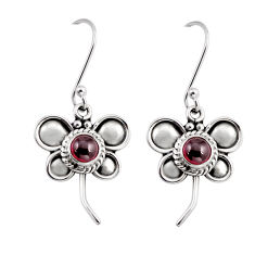 925 sterling silver 1.70cts natural red garnet dragonfly earrings jewelry y49911