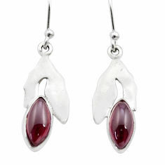 925 sterling silver 4.90cts natural red garnet earrings jewelry u46386