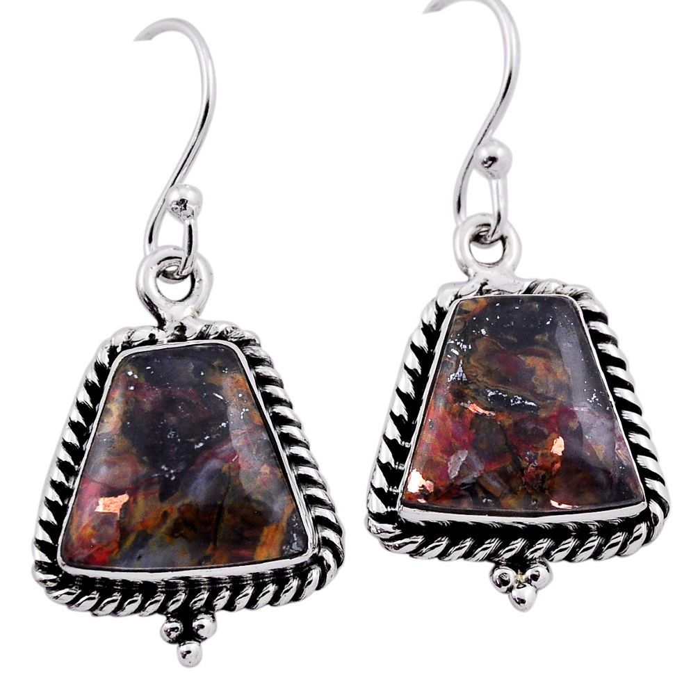 925 sterling silver 13.29cts natural tourmaline dangle earrings jewelry n39616