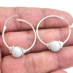 925 sterling silver 8.22cts natural white howlite dangle earrings jewelry u56123