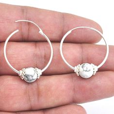 925 sterling silver 8.36cts natural white howlite dangle earrings jewelry u56125