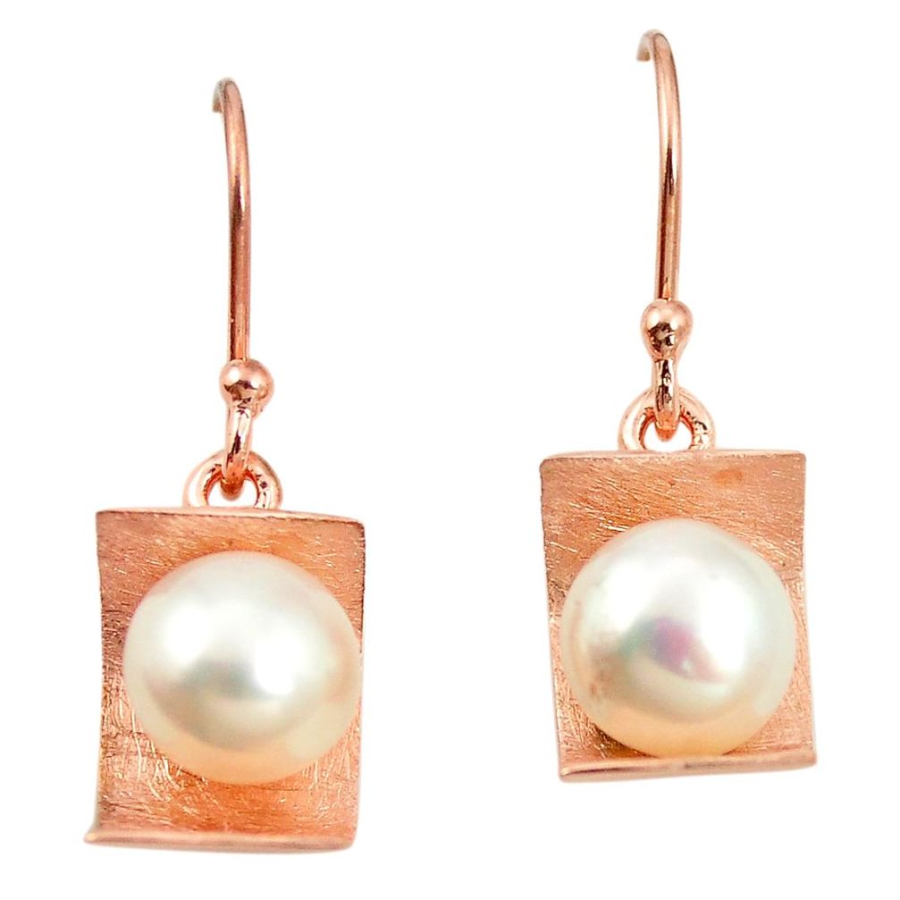 925 sterling silver natural white pearl 14k gold dangle earrings jewelry c23918