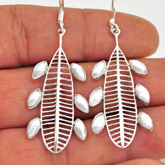 925 sterling silver 8.77cts natural white pearl dangle earrings jewelry n27934