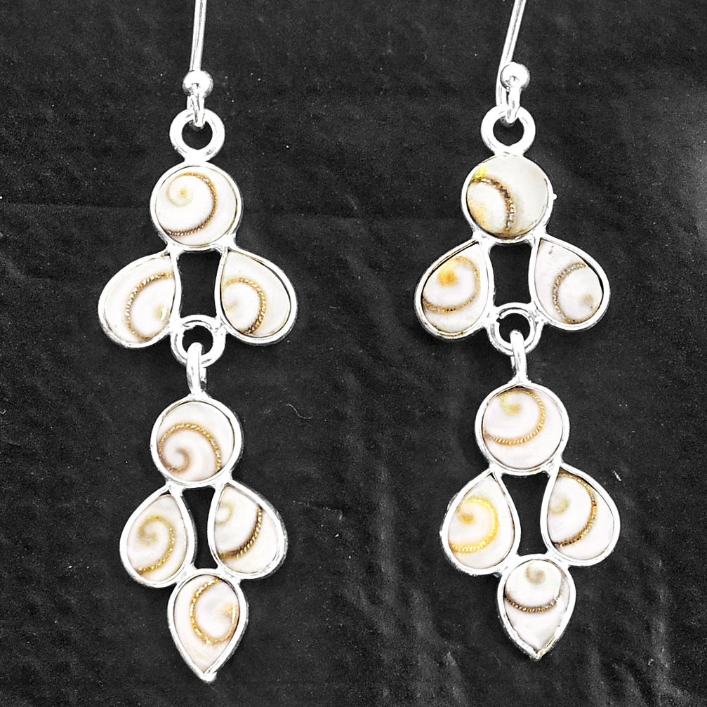 925 sterling silver 7.13cts natural white shiva eye chandelier earrings t4691