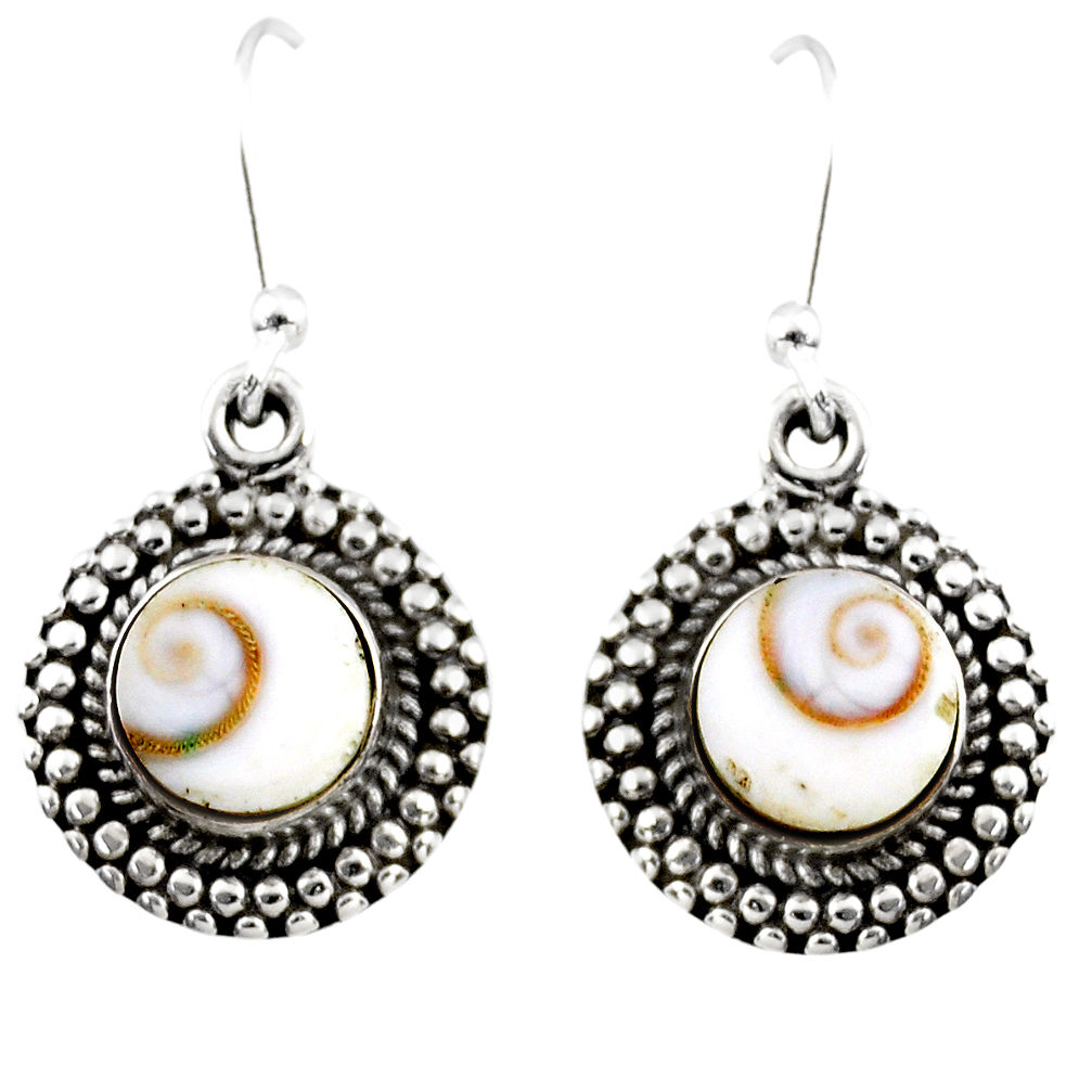 925 sterling silver 4.84cts natural white shiva eye dangle earrings r53992