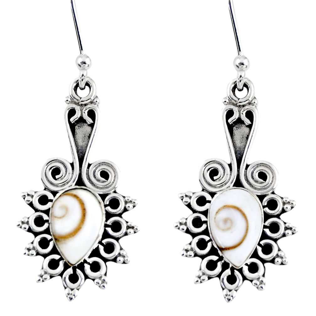 925 sterling silver 4.26cts natural white shiva eye dangle earrings r55210