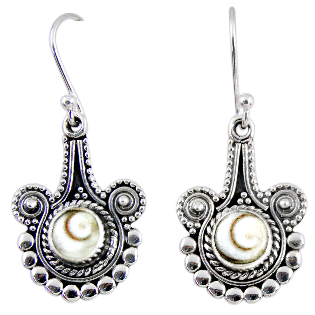 925 sterling silver 2.33cts natural white shiva eye dangle earrings r55287