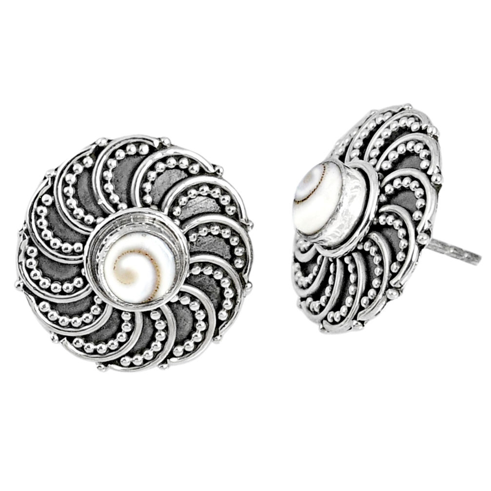 925 sterling silver 1.70cts natural white shiva eye stud earrings jewelry r59712