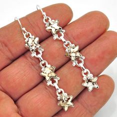 925 sterling silver 15.11cts star natural wild horse magnesite earrings n21134