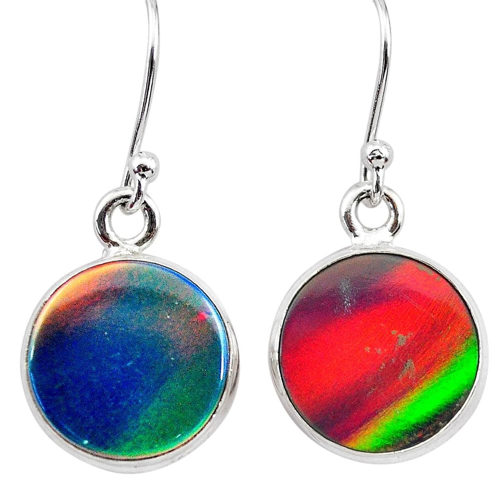 925 silver 5.45cts volcano aurora opal (lab) dangle earrings jewelry t28433