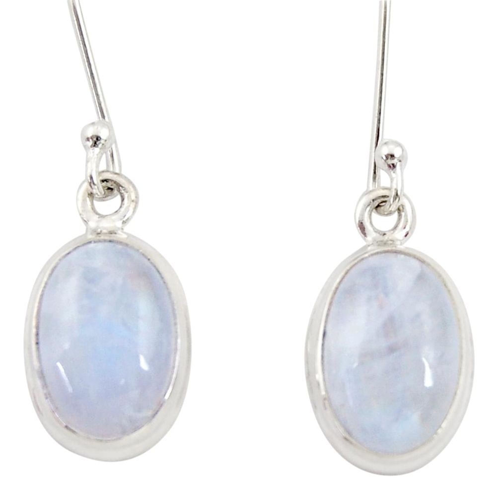 9.18cts natural moonstone 925 sterling silver dangle earrings jewelry d34802