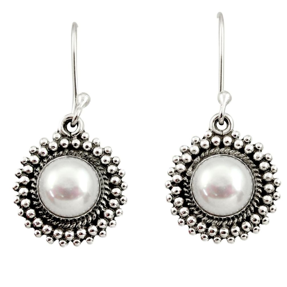 925 sterling silver 8.14cts natural white pearl dangle earrings jewelry d35007